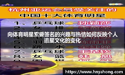 向体育明星索要签名的兴趣与热情如何反映个人追星文化的变化